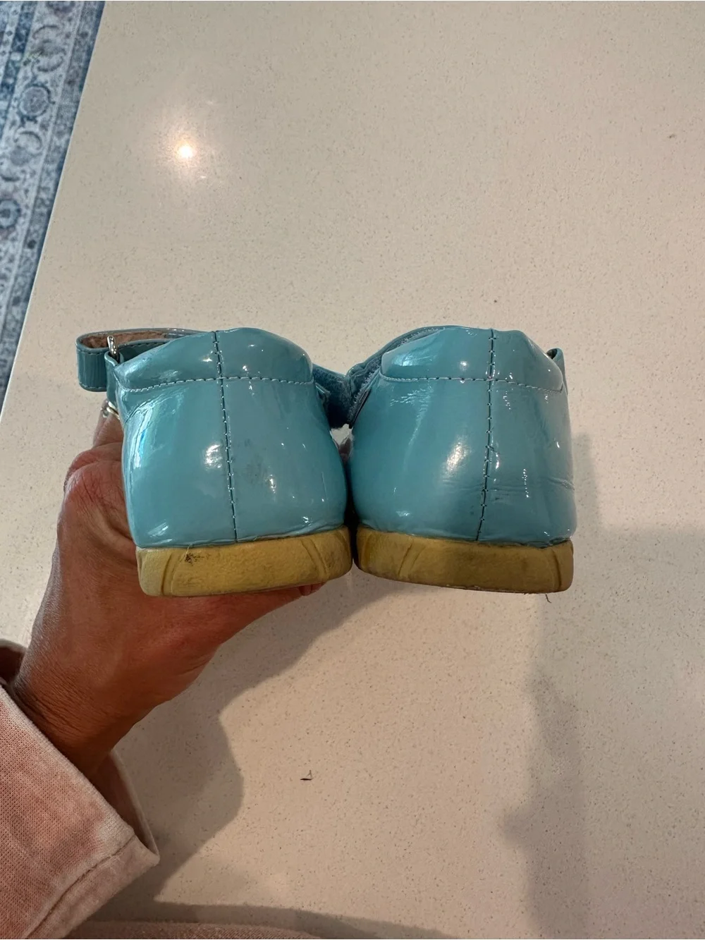 Livie & Luca Glossy Aqua Mary Jane Dress Shoes
